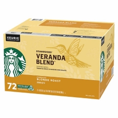 Cà phê dịu nhẹ dạng cốc starbucks veranda blend ground coffee, blonde roast, k- cup pods