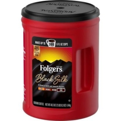 Cà phê đen xay, rang đậm folgers black silk ground coffee( 40.3oz) 2lbs 8.30z ~ 1.14kg