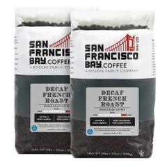 Cà phê rang đậm đã khử caffein nguyên hạt san francisco bay decaf french roast whole bean coffee