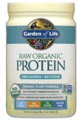 Bột protein hữu cơ thô không mùi garden of life organic protein powder, unflavored