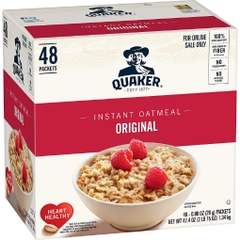 Bột yến mạch ăn liền quaker instant oatmeal - original, 48 gói