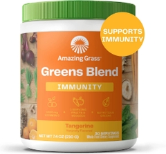 Bột rau củ quả amazing grass greens blend immunity powder - tangerine, 210g