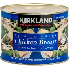 Hộp ức gà chunk cao cấp ngâm kirkland signature premium chunk chicken breast in water