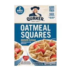 Ngũ cốc yến mạch đường nâu quaker oatmeal squares cereal, brown sugar