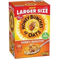 Ngũ cốc yến mạch mật ong & mật ong nướng post honey bunches of oats cereal, honey roasted