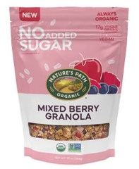 Ngũ cốc trái cây hỗn hợp không đường nature's path organic no added sugar mixed berry granola