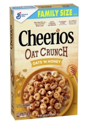 Ngũ cốc yến mạch nguyên hạt mật ong general mills cheerios oat crunch oats & honey breakfast cereal