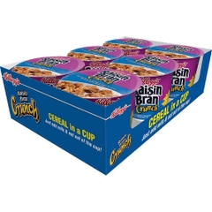 Ngũ cốc yến mạch nho khô nướng giòn dạng cốc kellogg's raisin bran crunch cereal cups