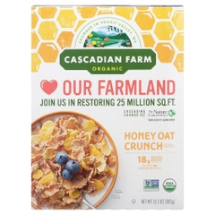 Ngũ cốc yến mạch mật ong hữu cơ cascadian farm organic honey crunch oat cereal