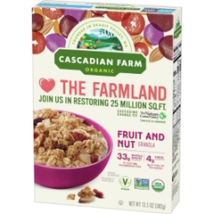 Ngũ cốc yến mạch trái cây hữu cơ cascadian farm organic fruit and nut granola, whole grain oats