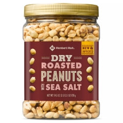 Đậu phộng rang muối member's mark dry roasted peanuts with sea salt