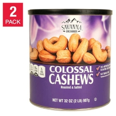 Hạt điều nguyên hạt cao cấp rang muối savanna orchards colossal cashews