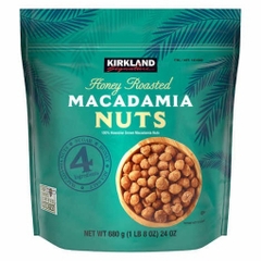 Hạt mắc ca rang mật ong kirkland signature honey roasted macadamia nuts