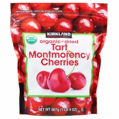 Anh đào chua sấy khô hữu cơ kirkland signature organic dried tart montmorency cherries