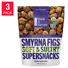 Quả sung sấy khô hữu cơ made in nature organic smyrna figs, 3 túi