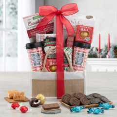 Bánh quy giáng sinh vị cacao và túi tote wine country ghirardelli holiday chocolate snowmen assortment