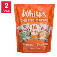 Bánh phô mai giòn whisps single serve parmesan and cheddar cheese crisps