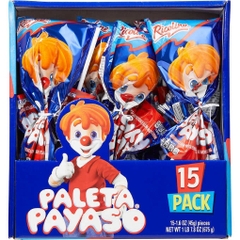Kẹo dẻo phủ sô cô la hình chú hề ricolino paleta payaso marshmallow lollipop