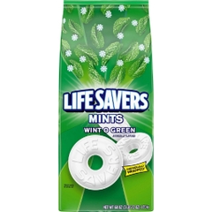 Kẹo bạc hà life savers mints, wint o green hard candy, 1.7 kg