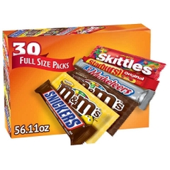 Kẹo đủ vị m&m's, skittles and more candy bars, variety pack, full size
