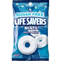 Kẹo bạc hà không đường life savers mints, pep o mint sugar free hard candy
