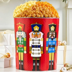 Bắp rang 3 hương vị the popcorn factory 3.5 gallon nutcracker cheer holiday tin