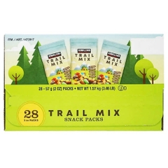 Hạt, trái cây khô và sô-cô-la tổng hợp dạng gói nhỏ kirkland signature trail mix snack packs