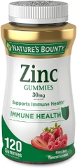 Kẹo dẻo bổ sung kẽm nature's bounty zinc 30 mg, mixed berry flavored gummies