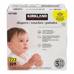 Tã dán em bé từ 7 - 13 kg kirkland signature diapers sizes 3 (16-28 ib/ 7-13 kg)