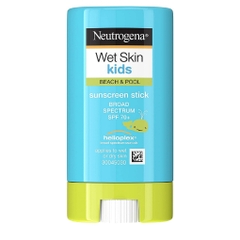 Lăn chống năng dành cho trẻ em neutrogena wet skin kids water resistants sunscreen stick, kids sunscreen for face & body, broad spectrum spf 70 uva/ uvb