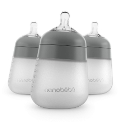 Bình sữa nanobébé flexy silicone baby bottle, gray