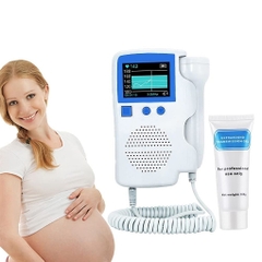 Máy theo dõi nhịp tim thai tại nhà kèm gel hexdeer fetal heartbeat monitor