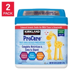 Sữa bột dành cho trẻ sơ sinh kirkland signature procare non-gmo infant formula, set 2 hộp