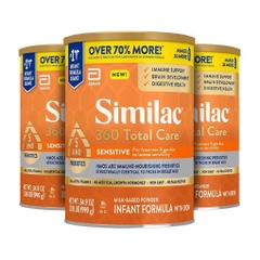Sữa bột dành cho trẻ sơ sinh nhạy cảm similac 360 total care sensitive infant formula