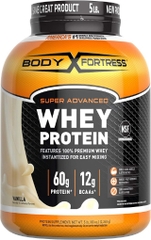 Sữa bột protein tăng cơ, phục hồi cơ vị vani body fortress whey protein powder, vanila, 60g protein