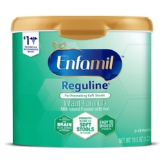 Sữa bột dành cho trẻ bị táo bón từ 0 - 12 tháng enfamil reguline no artifical flavors no artificial color powder baby formula