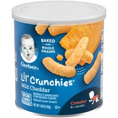 Bánh ăn dặm cho bé trên 8 tháng vị bắp nướng gerber stage 3, mild cheddar baby snack