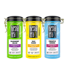 Trà thảo mộc, trà xanh, trà trắng dạng hộp thiếc tiesta tea 3-tin loose leaf tea favorites variety, (3 pack)
