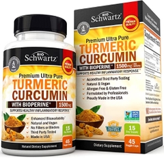 Thuốc hỗ trợ khớp nghệ curcumin with bioperine 1500mg 45 viên