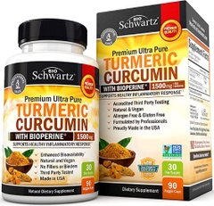 Thuốc hỗ trợ khớp nghệ curcumin with bioperine 1500mg 90 viên