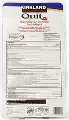 Kẹo singum cai thuốc lá không đường kirkland signature quit gum 4mg