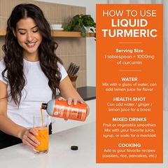 Thuốc uống tinh chất nghệ tươi dạng nước Qunol Liquid Turmeric 1000mg, 30.4fl oz