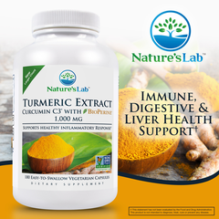 Viên uống tinh chất nghệ Nature's Lab Turmeric Curcumin C3 1000mg, 180 viên