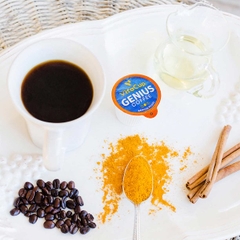 Cà phê rang xay dạng cốc vitacup genius coffee pods, infused w/ mct oil, turmeric, vitaminms