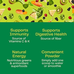 Bột cỏ lúa mì, rau củ quả hữu cơ Amazing Grass Greens Blend Superfood - Original, 480g