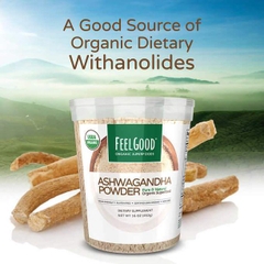 Bột nhân sâm ấn độ hữu cơ Feel Good Organic Superfoods Ashwagandha Powder