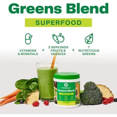 Bột cỏ lúa mì, rau củ quả hữu cơ Amazing Grass Greens Blend Superfood - Original, 240g
