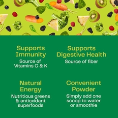 Bột cỏ lúa mì, rau củ quả hữu cơ Amazing Grass Greens Blend Superfood - Original, 240g
