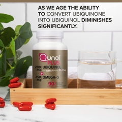 Viên uống hỗ trợ tim mạch bổ sung Omega 3 - Qunol Mega CoQ10 Ubiquinol 200 mg with Omega-3, 90 viên
