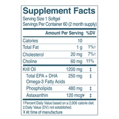 Viên uống dầu nhuyễn thể Kori Pure Antarctic Krill Oil Superior Omega-3, 1200 mg, 60 viên